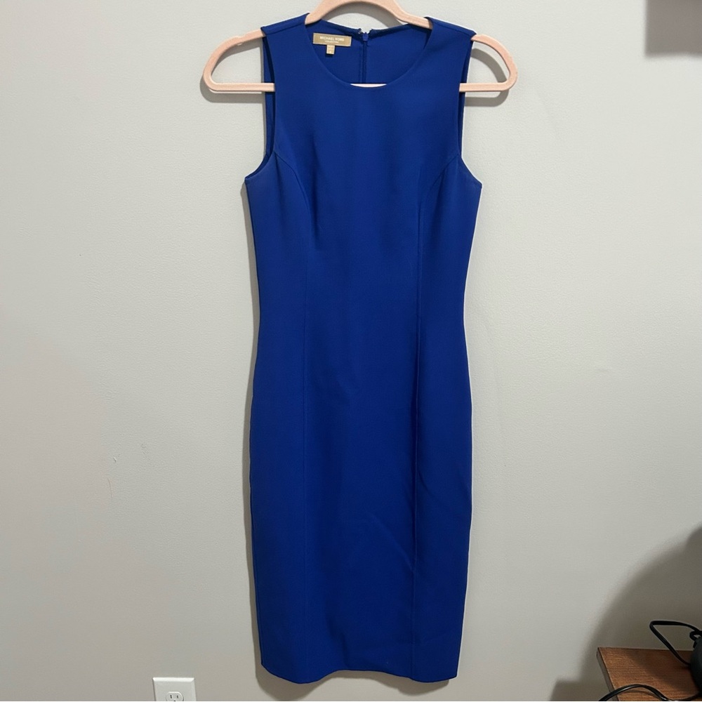 Michael Kors Collection Blue Sleeveless Shift Dress
